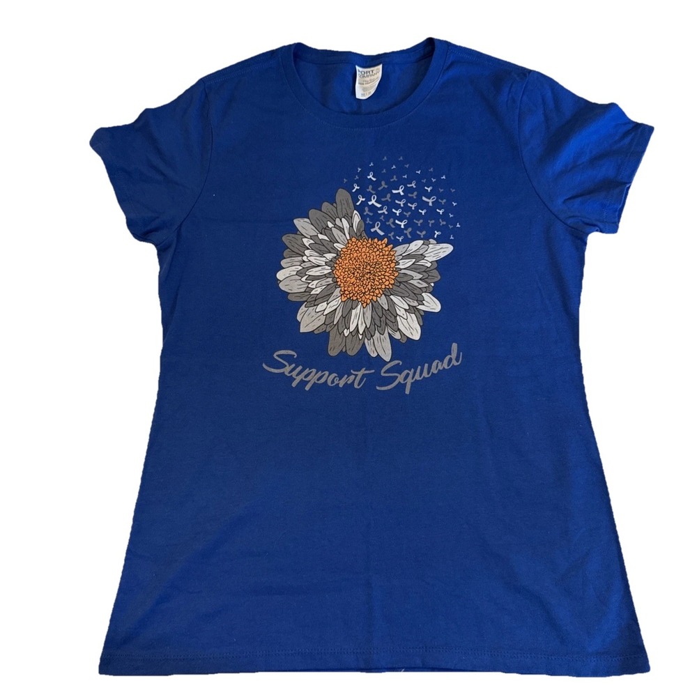Support squad breast cancer Blue T-shirt Women's extra small‎ port and Company
